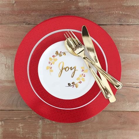 Christmas Joy Collection Christmas Plates Modern Holiday Party Plates Disposable Party Bundle