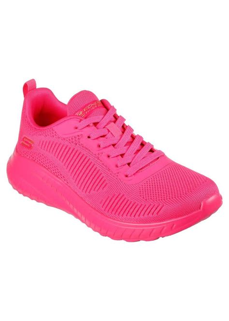Skechers Womens Bobs Squad Chaos Cool Rythms 117216 Neon Pink Shoe