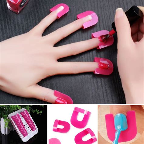 26pcs Stickers For Nails Polish Protector Holder Manicure Finger Nail