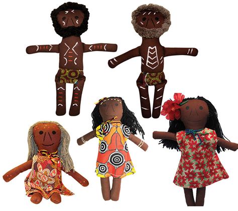 indigenous doll 36cm set of 5