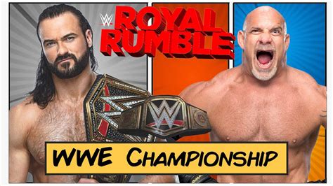 Drew Mcintyre Vs Goldberg Wwe Title Match First Time Ever Wwe Royal Rumble Preview