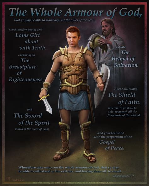 The Whole Armour Of God Male Celestial Heritage Bible Verses For
