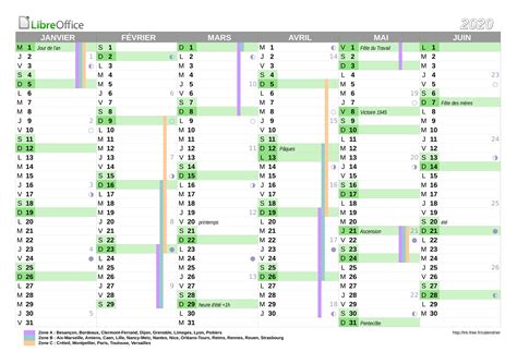 Calendrier 2020 À Imprimer Jours Fériés Vacances Pour Calendrier