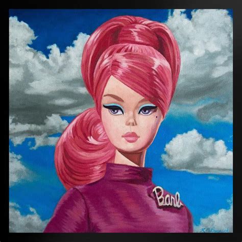 Vintage Barb Doll Framed Art Print Pink Bouffant From Oil Etsy