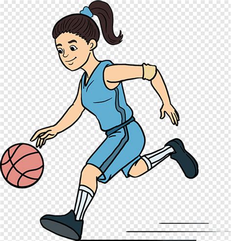 Basketball Players Draw A Basketball Player Dribbling Png Download