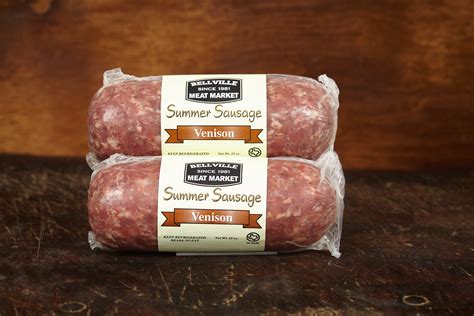 Regular Pork And Venison Summer Sausage 22 Oz 2 Bellville Meat Market
