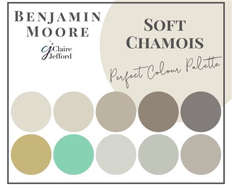 Soft Chamois By Benjamin Moore Interior Paint Color Palette Etsy