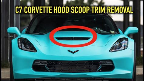 How To Remove C7 Z06 Corvette Hood Scoop Youtube