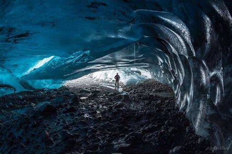 Piclogy Ice Cave Under The Athabasca Glacier Alberta