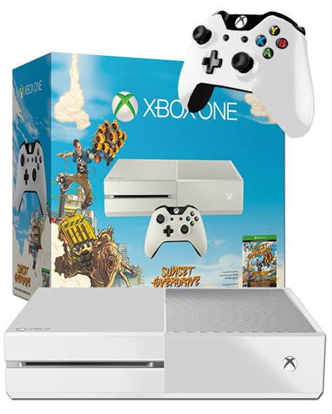 Xbox One White Console With Sunset Overdrive New Ebay