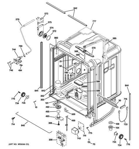 Ge Dishwasher Parts Model Cdwt980v05ss Sears Partsdirect