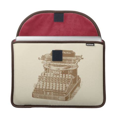 Vintage Typewriter Brown Type Writting Machine Sleeve For Macbook Pro Zazzle Vintage
