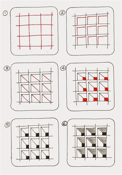 It is better to start with the latter because it is easy to draw and grasp the method. CUBINE, and then some - a tutorial | Easy zentangle patterns, Zentangle patterns, Zentangle