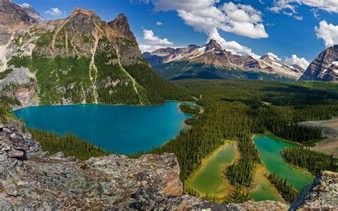 5000x2690 British Columbia Canada Lake Forest Mountain Turquoise
