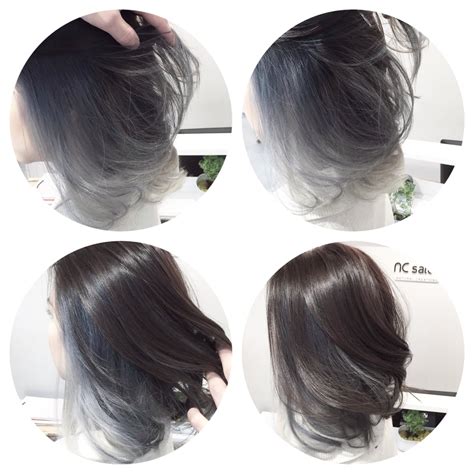 Find the latest offers and read grey hair dye reviews. Achieved a silver grey tone ombre balayage with Asian-type ...