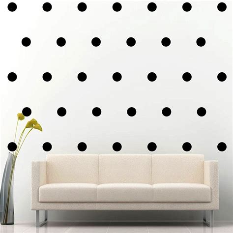 Set Of Black Polka Dots Circle Wall Decal Vinyl Sticker Wall