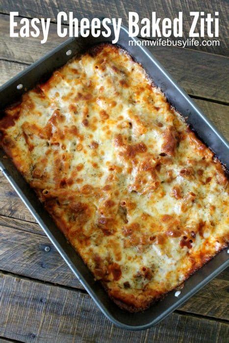 Delicious with or without meat, learn how to make this irresistible baked ziti recipe and enjoy this comforting dinner with friends, family, or all to yourself. Easy Cheesy Baked Ziti Recipe - Mom. Wife. Busy Life.