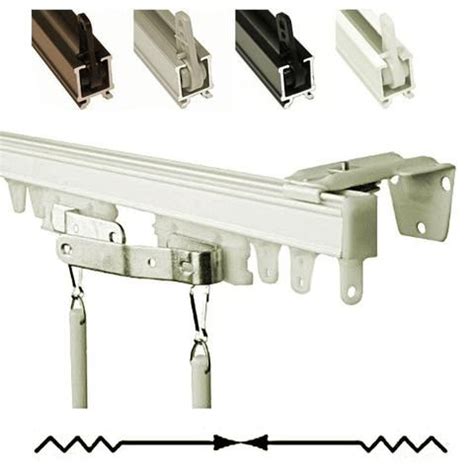 Aluminum alloy double curtain rod bracket holder ceiling mounted. Split Baton Draw Ceiling Mount | Ceiling curtain track ...