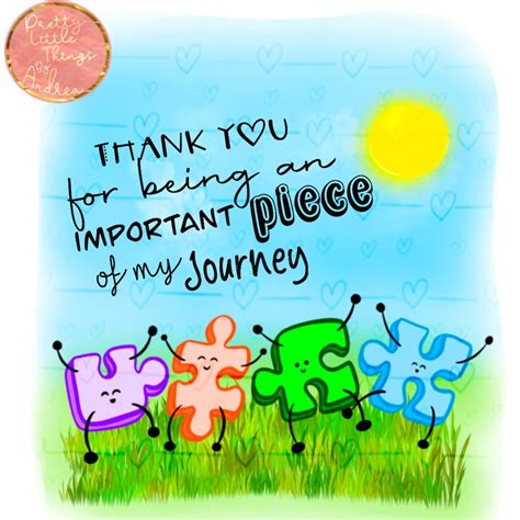 Thank You For Being A Piece Of My Journey Puzzle Design For Etsy Uk