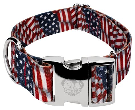Country Brook Design 1 12 Inch Premium Patriotic Tribute Dog Collar