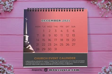 Church Event Calendar Free Template In Psd Mous Syusa