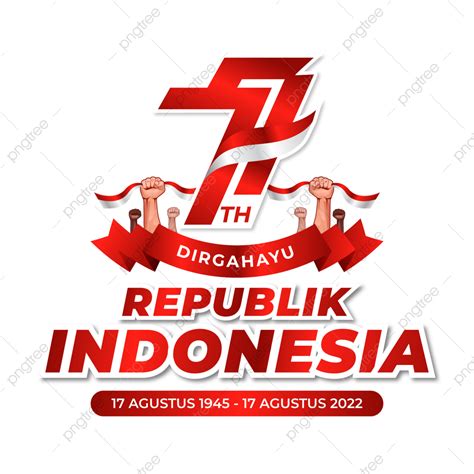 Hut Ri Vector Png Images Greeting Of Kemerdekaan Republik Indonesia 2022 Logo Hut Ri Ke 77th