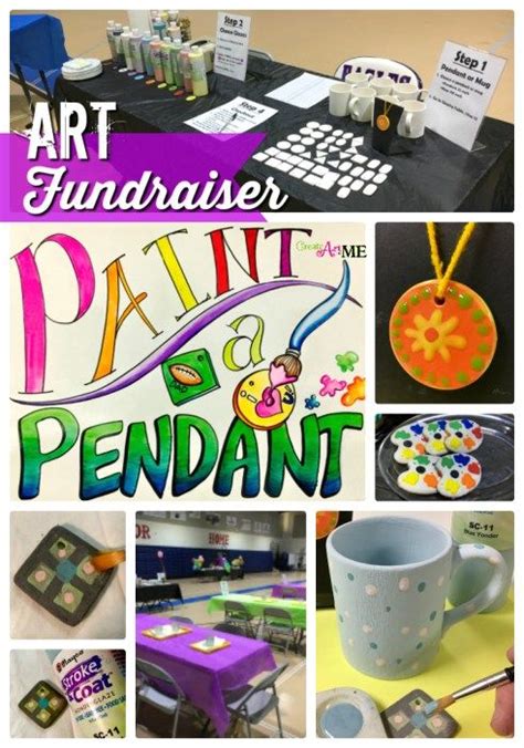 Paint A Pendant Art Fundraiser Clay Lesson For Kids Elementary Art