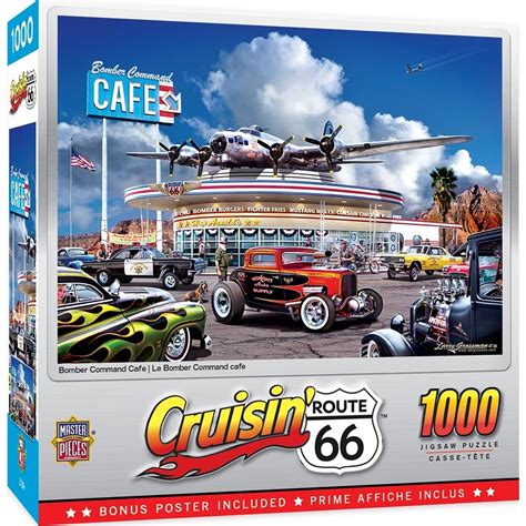 Masterpieces Cruisin Route 66 Bomber Command Cafe 1000 Piece Jigsaw