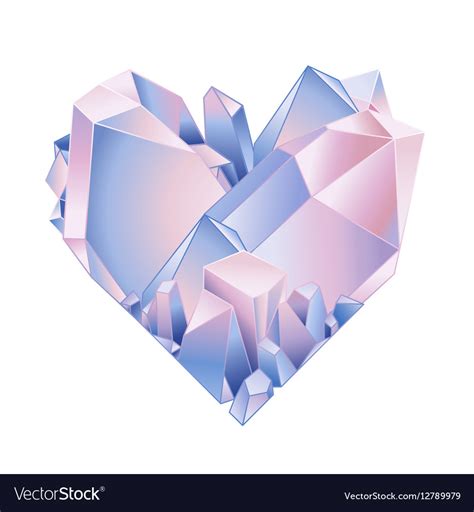 Graphic Crystal Heart Royalty Free Vector Image