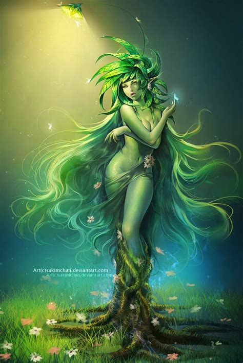 DragonsFaeriesElves TheUnseen DRYADES THE NYMPHS OF THE TREES