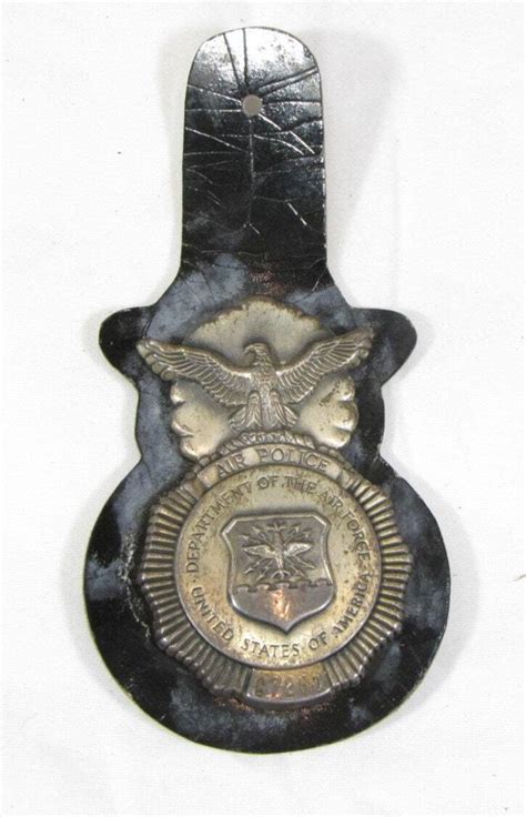 Vintage Usaf Air Force Obsolete Numbered Air Police Fs Badge Shield