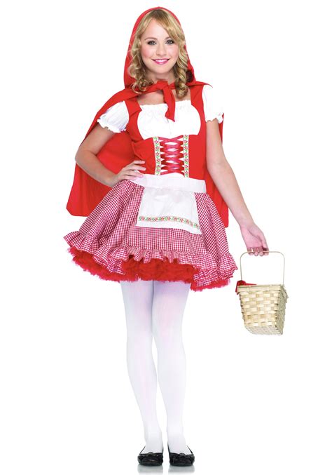 Little Red Riding Hood Costume Teen Halloween Fancy Dress Ebay