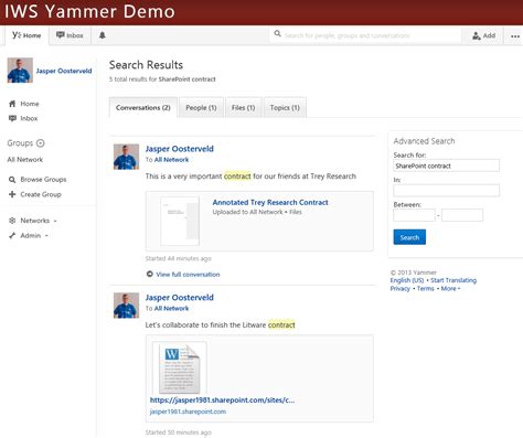 yammer and sharepoint extend sharepoint search results with yammer collab365