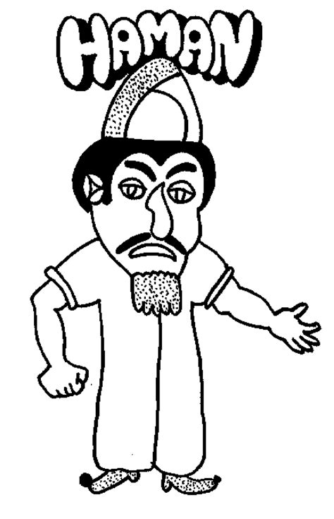 Free printable human coloring pages for kids. Haman Purim Coloring Page coloring page & book for kids.