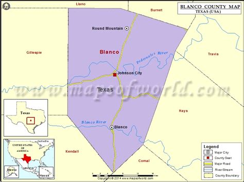 Blanco County Map Map Of Blanco County Texas