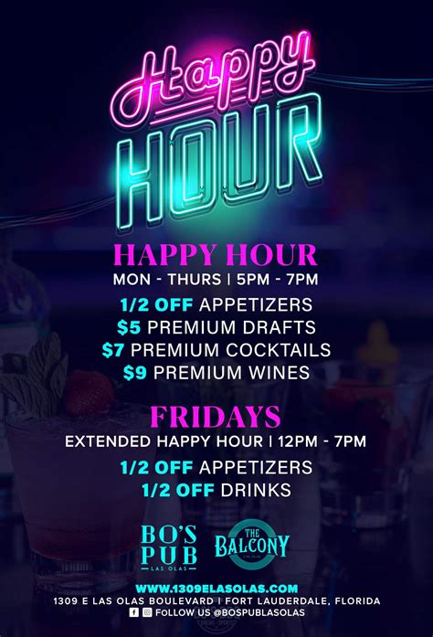 Bos Pub Ditch Fridays Extended Happy Hour Las Olas Association