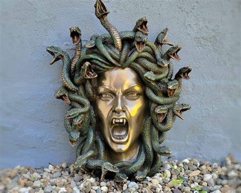 Large Medusa Wall Statue Mythological Monster Gothic Decor Oddities