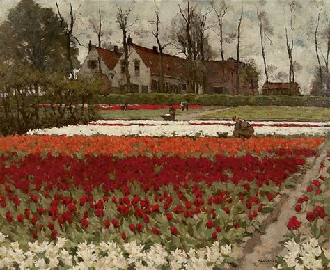 Anton Koster Paintings Prev For Sale Hyacinths And Tulipfields