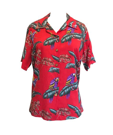 Jungle Bird Womens Hawaiian Camp Shirt Ohanawear