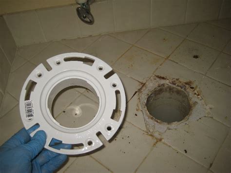 Broken Plastic Toilet Flange Replacement Guide 015