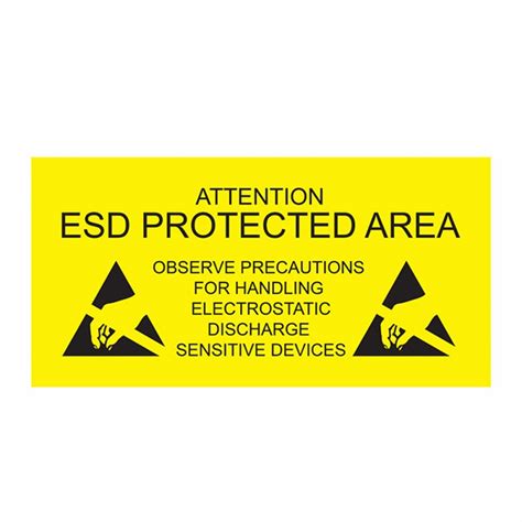 Esd Protected Area Sign Self Adhesive Esd Equipment Widaco