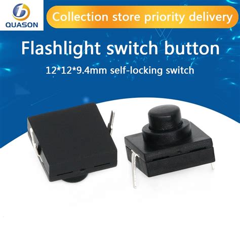 10pcslot Ultra Thin Flashlight Switch Key Switch 121294mm
