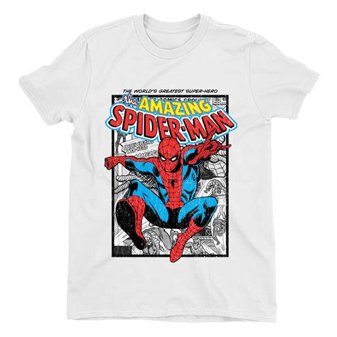 The Amazing Spider Man Comic Mens White T Shirt Ebay