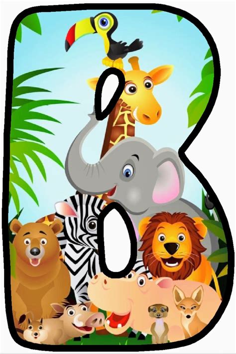 41 Ideas De Letras Con Animales Letras De Animales Safari Jungle