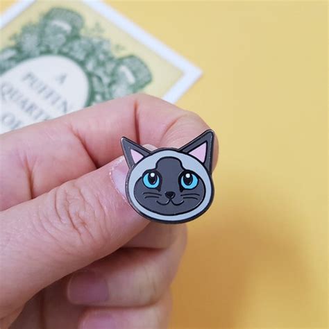 Siamese Cat Pin Badge Etsy