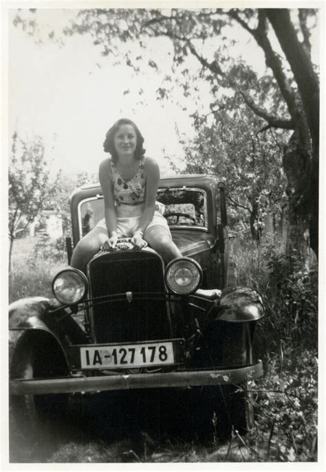 Go Over There By The Car Funny Vintage Snapshots Capture Women Sitting On Their Car