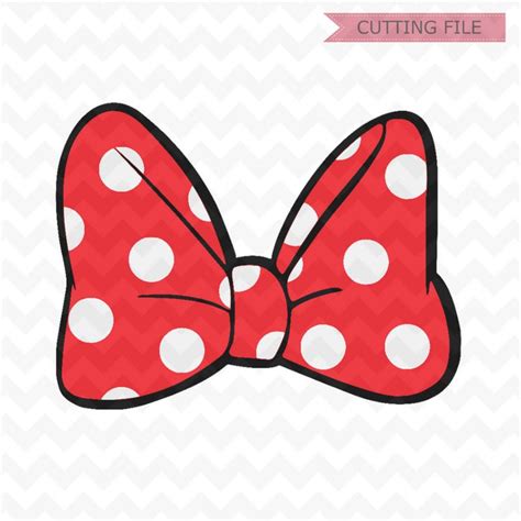 Minnie Mouse Bow Svg LAYERED Minnie Mouse Cute Bow Polkadots Etsy