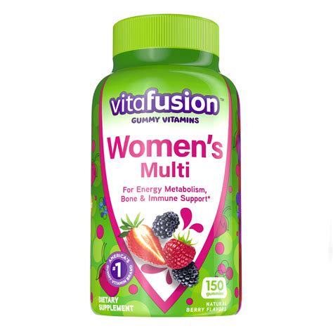 vitafusion women s multivitamin gummies berry flavored womens daily multivitamins 150 count
