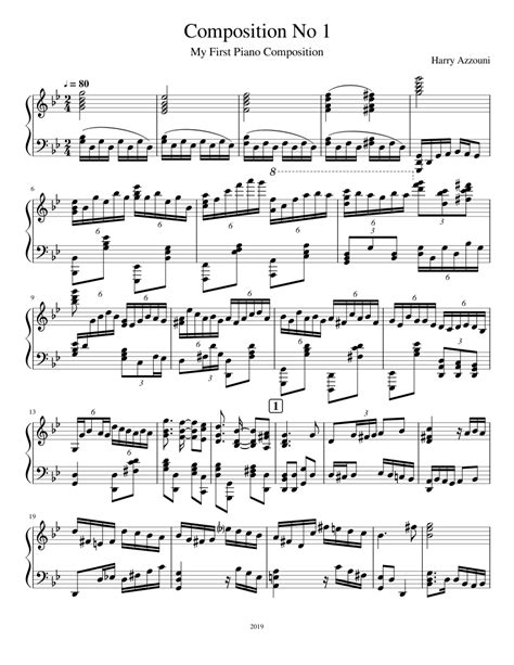 Piano Composition 1 Sheet Music For Piano Solo