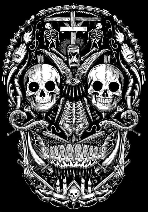 Too Many Skulls By Rafal Wechterowicz Via Behance Tattoo Design Idea